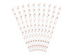 Picture of PAPER STRAWS HEARTS ROSE GOLD 19.5CM